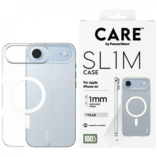 Case CARE by PanzerGlass SL1M MagSafe for iPhone Air transparent Case CARE by PanzerGlass SL1M MagSafe for iPhone Air transparent