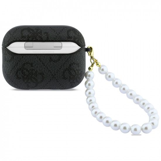 Case Guess 4G Pearl Strap for AirPods Pro 3 black