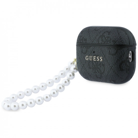 Case Guess 4G Pearl Strap for AirPods Pro 3 black