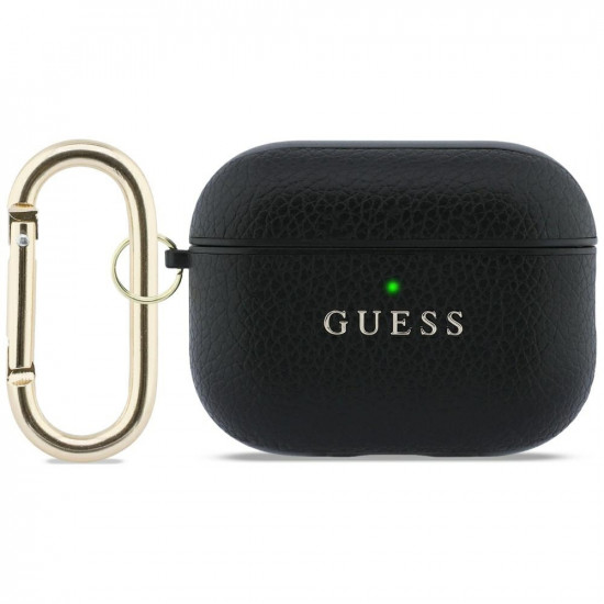 Case Guess Grained Classic Logo Hook for AirPods Pro 3 black