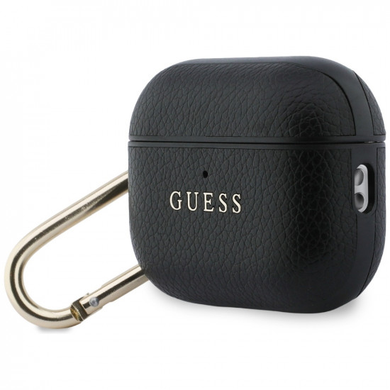 Case Guess Grained Classic Logo Hook for AirPods Pro 3 black