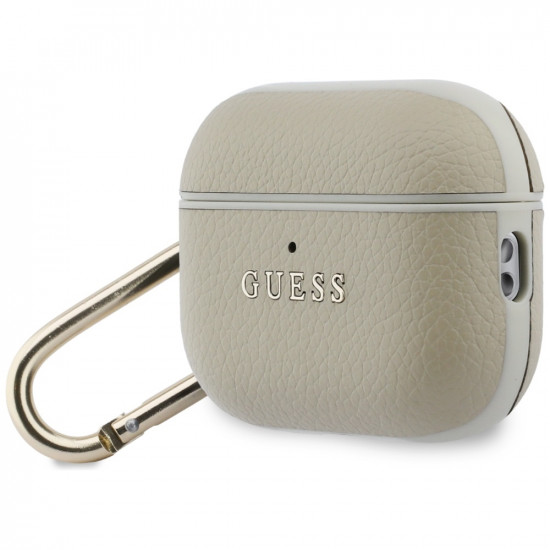Case Guess Grained Classic Logo Hook for AirPods Pro 3 gold
