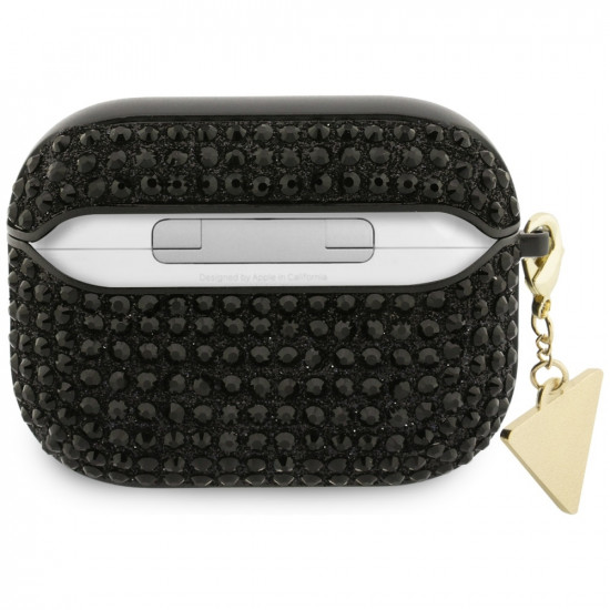 Case Guess Rhinestone Triangle Charm for AirPods Pro 3 black