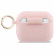 Case Guess Silicone Glitter Ring for AirPods Pro 3 pink