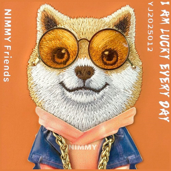 Case Nimmy Glasses Cool Dog for iPhone 17 Pro orange