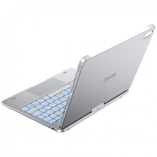 Case Flexbook Touch Typecase with keyboard for iPad 11" (A16) 2025 / iPad 10.9" 2022 silver