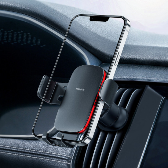 Baseus Metal Age II gravity car phone holder on the ventilation grille black (SUJS000001)