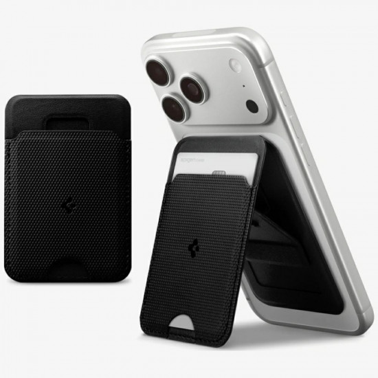 Magnetic wallet Spigen S314-1 Slim Fold Tripod MagSafe black Magnetic wallet Spigen S314-1 Slim Fold Tripod MagSafe black