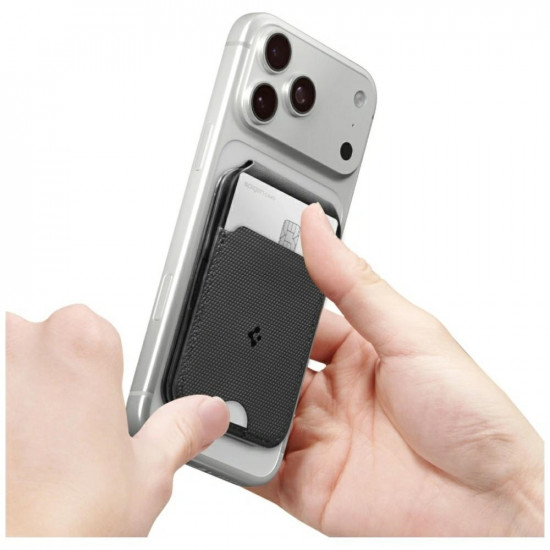 Magnetic wallet Spigen S314-2 Slim Fold Tripod MagSafe black Magnetic wallet Spigen S314-2 Slim Fold Tripod MagSafe black