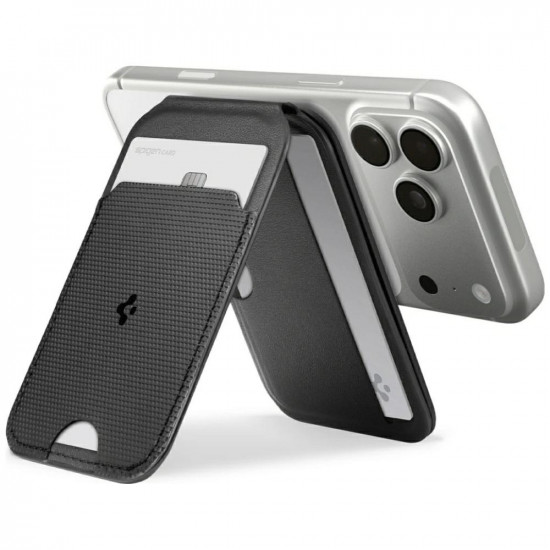 Magnetic wallet Spigen S314-2 Slim Fold Tripod MagSafe black Magnetic wallet Spigen S314-2 Slim Fold Tripod MagSafe black