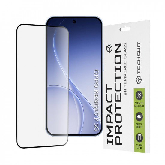 Techsuit 111D Full Cover / Full Glue Glass Oppo Reno15 F / Reno15 FS 5G Black Techsuit 111D Full Cover / Full Glue Glass Oppo Reno15 F / Reno15 FS 5G Black