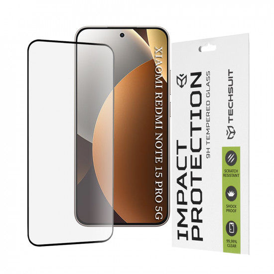 Techsuit 111D Full Cover / Full Glue Glass Xiaomi Redmi Note 15 Pro 5G Black
