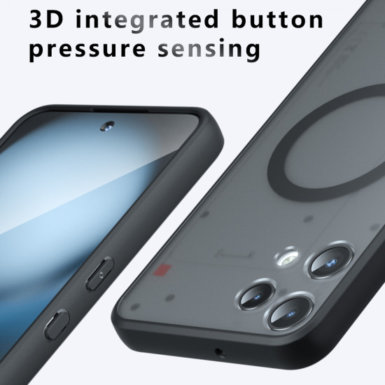 Techsuit PureFrost MagSafe Nothing Phone (3a) Lite Frosted Black Techsuit PureFrost MagSafe Nothing Phone (3a) Lite Frosted Black