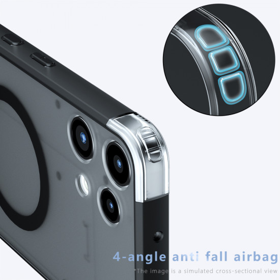 Techsuit PureFrost MagSafe Nothing Phone (3a) Lite Frosted Black Techsuit PureFrost MagSafe Nothing Phone (3a) Lite Frosted Black