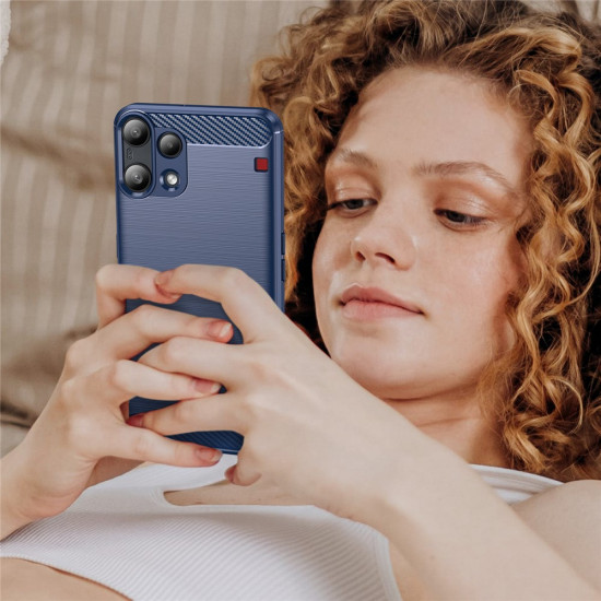 Techsuit Carbon Silicone Nothing Phone (3a) Lite Blue