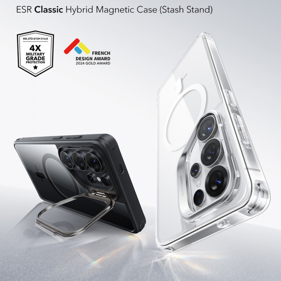 ESR Classic Hybrid HaloLock Kickstand Samsung Galaxy S26 Ultra Clear Black ESR Classic Hybrid HaloLock Kickstand Samsung Galaxy S26 Ultra Clear Black