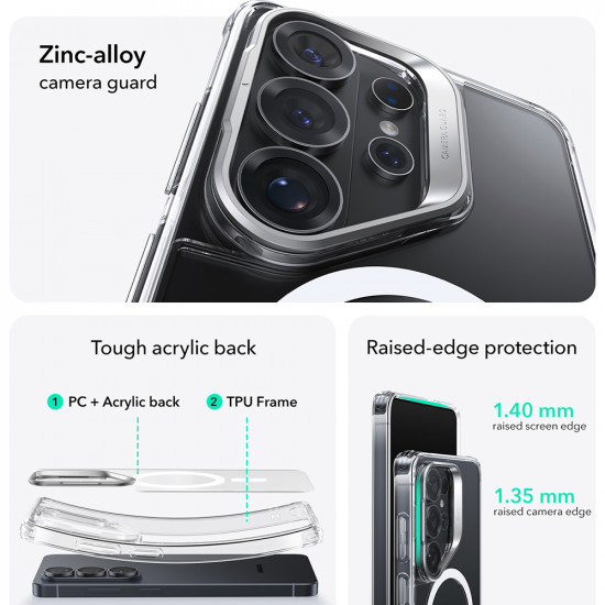 ESR Classic Hybrid HaloLock Kickstand Samsung Galaxy S26 Ultra Clear