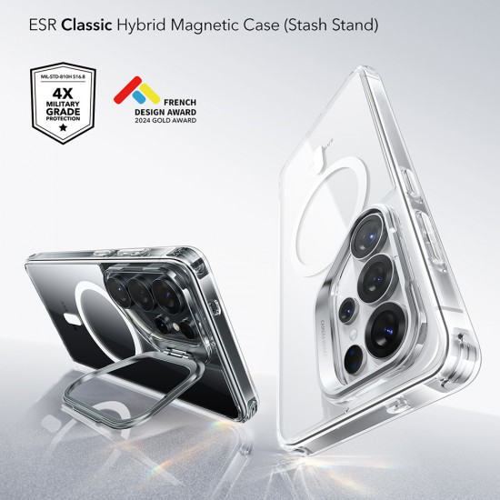 ESR Classic Hybrid HaloLock Kickstand Samsung Galaxy S26 Ultra Clear