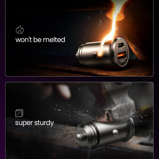 Lisen Car Charger (YL0223080037) (2 pack) USB, Type C, PD36W, Q3.0, 12V/24V Black Lisen Car Charger (YL0223080037) (2 pack) USB, Type C, PD36W, Q3.0, 12V/24V Black