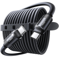 Lisen Data Cable L115 (YL0125040001) Type C to Type C, Fast Charging, 100W, 480Mbps, Aluminum Alloy, Silicone, 3m Black