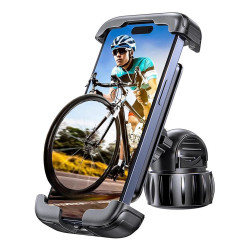 Lisen Bike Phone Holder (YL0423080007) Magnetic Grip, Anti Shake, Shockproof, Rubber Pads, 360° Rotation, 4 7" Black