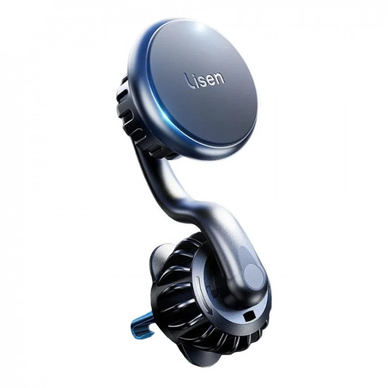 Lisen Car Holder (YL0222060002) MagSafe, for Air Vent, Universal, Multi Angle Adjustment, Secure Fit, N52 Magnets Black Lisen Car Holder (YL0222060002) MagSafe, for Air Vent, Universal, Multi Angle Adjustment, Secure Fit, N52 Magnets Black