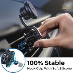 Lisen Car Holder (YL0222060002) MagSafe, for Air Vent, Universal, Multi Angle Adjustment, Secure Fit, N52 Magnets Black Lisen Car Holder (YL0222060002) MagSafe, for Air Vent, Universal, Multi Angle Adjustment, Secure Fit, N52 Magnets Black