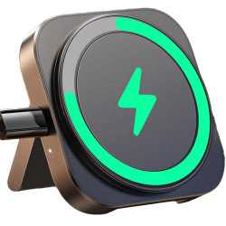 Lisen Wireless Charger 2in1 (YL0324100013) MagSafe, for iPhone, Apple Watch, AirPods, 15W Black