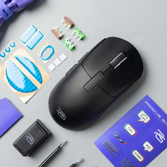 Proove Wireless Mouse RC Raider 8K (WMRR00122001) 2.4 GHz, Bluetooth, USB, 6 Buttons, 800 32000DPI, 500mAh, 1.5m Black