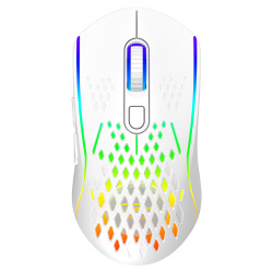 Proove Wireless Mouse Buzz (WMBU00022402) for Gaming, 2.4GHz, USB C, Ergonomic, LED, 6 Buttons, 800 4800DPI, 1.5m White