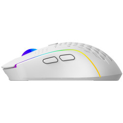 Proove Wireless Mouse Buzz (WMBU00022402) for Gaming, 2.4GHz, USB C, Ergonomic, LED, 6 Buttons, 800 4800DPI, 1.5m White