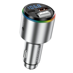 Proove Car Charger with FM Modulator (FMPD30110006) USB, Type C, AUX, Bluetooth 5.3, Fast Charge, 30W, 12 24V Silver Proove Car Charger with FM Modulator (FMPD30110006) USB, Type C, AUX, Bluetooth 5.3, Fast Charge, 30W, 12 24V Silver