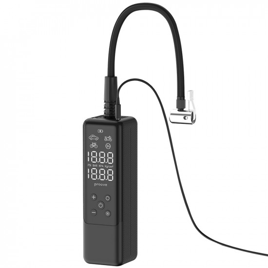 Proove Car Pump Assistant Mini (PPAM85010901) Portable Compressor, Digital Display, for Cigarette Lighter, 85W Black Proove Car Pump Assistant Mini (PPAM85010901) Portable Compressor, Digital Display, for Cigarette Lighter, 85W Black