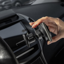 Proove Car Holder with Wireless Charging Neostorm (WHNS15002003) for Air Vent, Magnetic, Qi2, 15W, RGB, Aluminum Grey