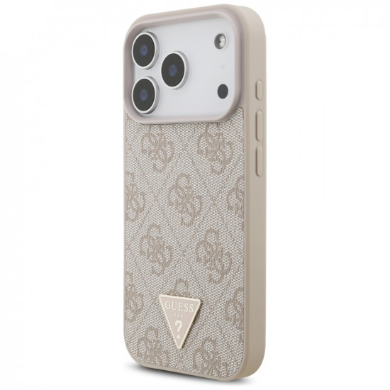 Case Guess 4G Strap Triangle Logo MagSafe for iPhone 17 Pro pink Case Guess 4G Strap Triangle Logo MagSafe for iPhone 17 Pro pink