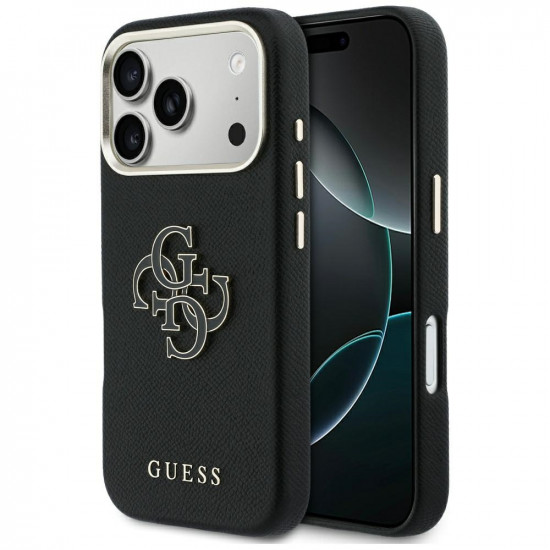 Case Guess FW Resin Logo for iPhone 17 Pro Max black Case Guess FW Resin Logo for iPhone 17 Pro Max black
