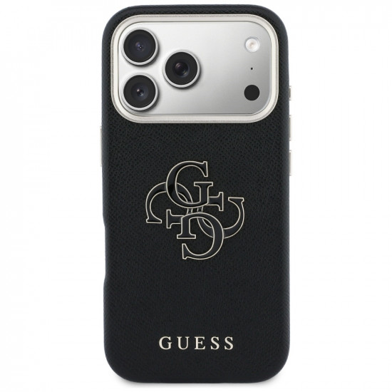 Case Guess FW Resin Logo for iPhone 17 Pro Max black Case Guess FW Resin Logo for iPhone 17 Pro Max black