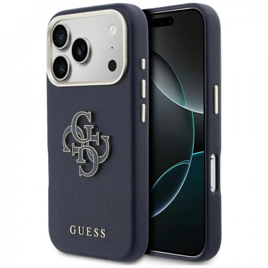 Case Guess FW Resin Logo for iPhone 17 Pro blue Case Guess FW Resin Logo for iPhone 17 Pro blue