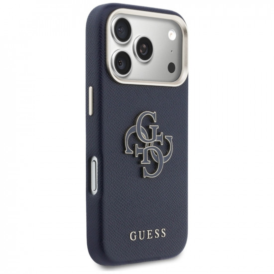 Case Guess FW Resin Logo for iPhone 17 Pro blue Case Guess FW Resin Logo for iPhone 17 Pro blue