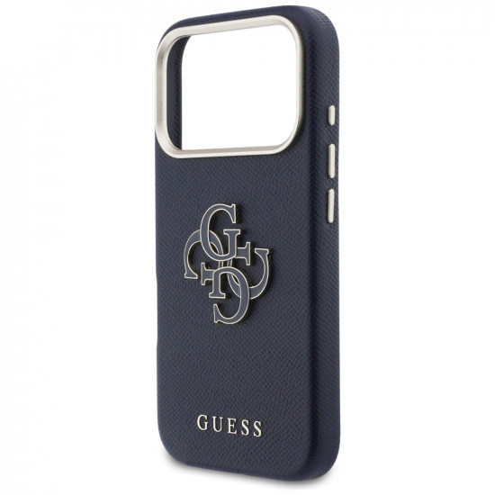 Case Guess FW Resin Logo for iPhone 17 Pro blue Case Guess FW Resin Logo for iPhone 17 Pro blue
