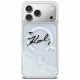 Case Karl Lagerfeld Liquid Glitter Karl  Script Logo MagSafe for iPhone 17 Pro Max transparent