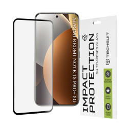 Techsuit 111D Full Cover / Full Glue Glass / 3D Curved Screen Xiaomi Redmi Note 15 Pro+ 5G / Poco M8 Pro 5G Black