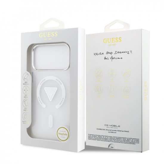 Guess IML Gradient Triangle Logo MagSafe (GUHMP17XHGTMLCGT) iPhone 17 Pro Max Clear