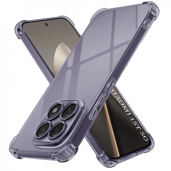 Techsuit Shockproof Clear Silicone Xiaomi 15T Smoke Black