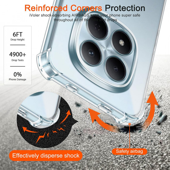 Techsuit Shockproof Clear Silicone Xiaomi Redmi Note 15 Pro 4G Clear