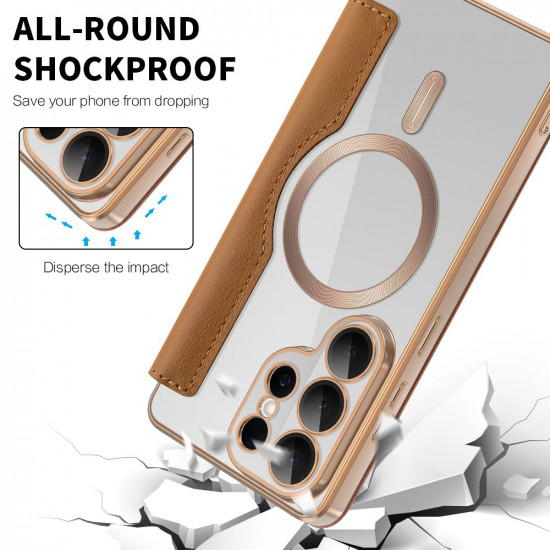 Techsuit SmartMag Book Case Samsung Galaxy S26 Ultra Brown Techsuit SmartMag Book Case Samsung Galaxy S26 Ultra Brown