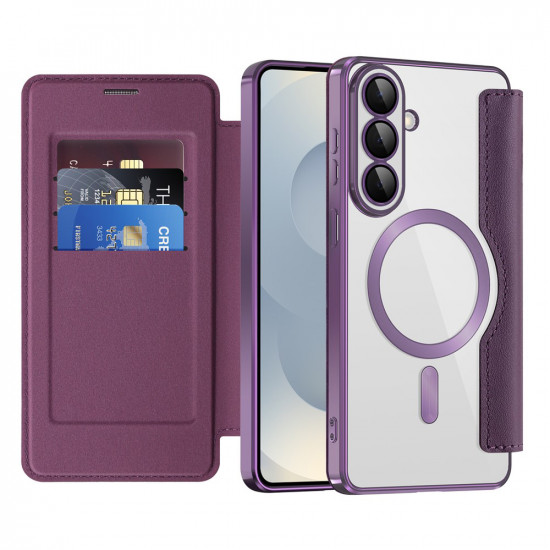 Techsuit SmartMag Book Case Samsung Galaxy S26 Plus Purple