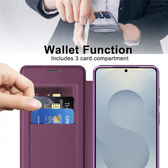 Techsuit SmartMag Book Case Samsung Galaxy S26 Plus Purple