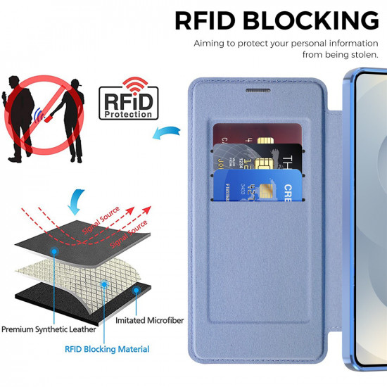 Techsuit SmartMag Book Case Samsung Galaxy S26 Plus Light Blue