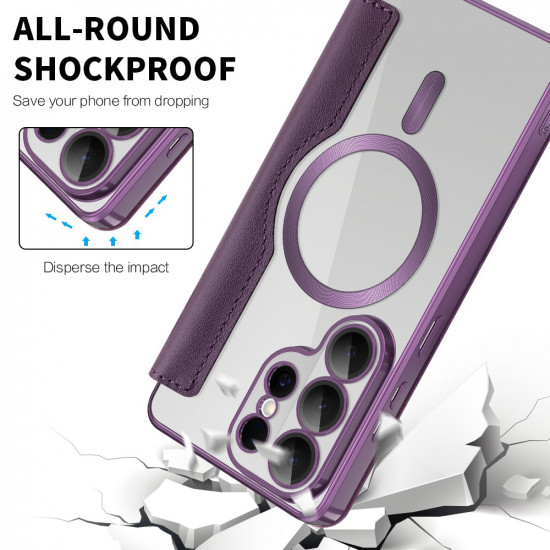 Techsuit SmartMag Book Case Samsung Galaxy S26 Ultra Purple